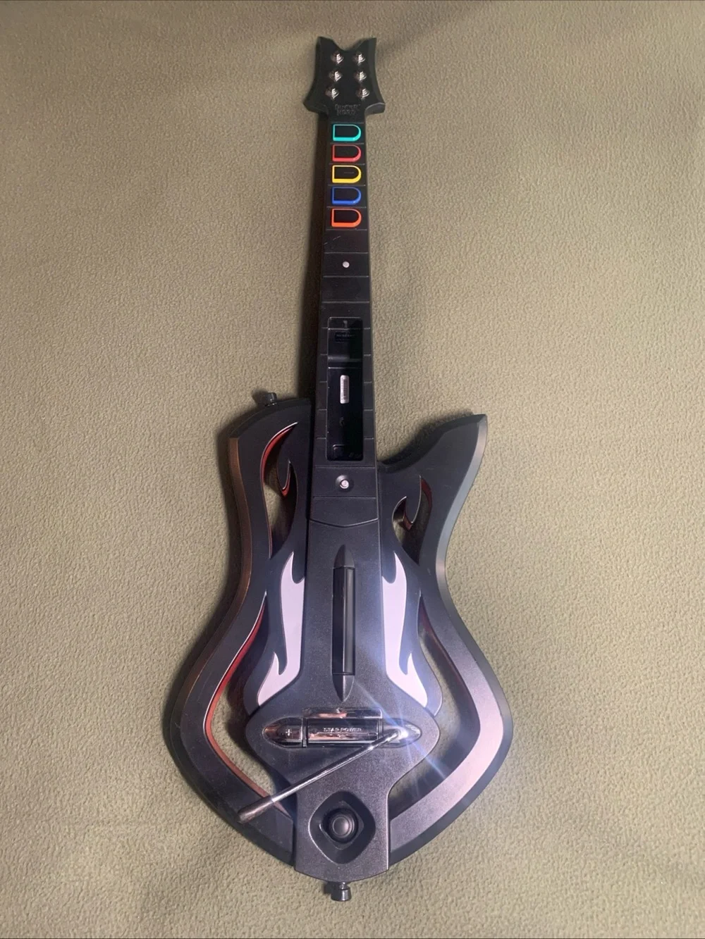 Activision wireless guitar controller for Nintendo Wii. Model: 96158805.